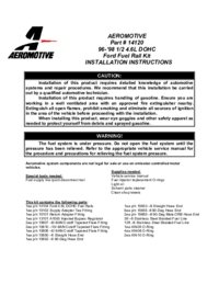Um das Dokument anzuzeigen Aeromotive 14120 - 96-98 1_2 4.6L DOHC COBRA FUEL RAIL SYSTEM Bedienungsanleitung