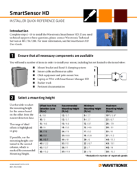 Um das Dokument anzuzeigen Wavetronix SmartSensor HD (101-0415) - Quick-reference Guide  Bedienungsanleitung
