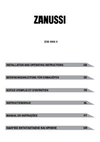 Um das Dokument anzuzeigen Zanussi ZOB8900X Bedienungsanleitung