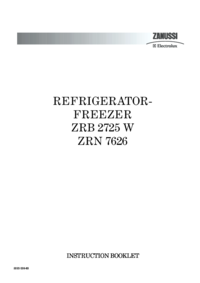 Um das Dokument anzuzeigen Zanussi-Electrolux ZRB2925S Bedienungsanleitung