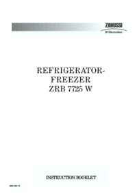 Um das Dokument anzuzeigen Zanussi-Electrolux ZRB7725W Bedienungsanleitung