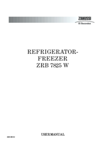 Um das Dokument anzuzeigen Zanussi-Electrolux ZRB7825W Bedienungsanleitung